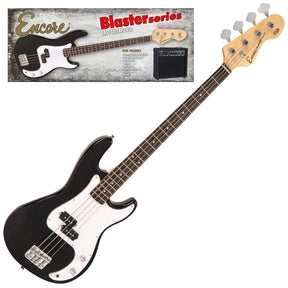 Encore Blaster E40 Bass Guitar Pack ~ Gloss Black