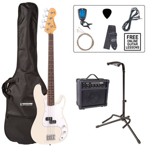 Encore E4 Bass Guitar Pack ~ Vintage White