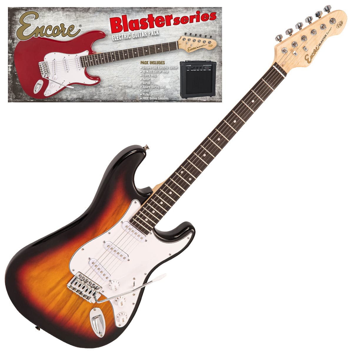 Encore Blaster E60 Electric Guitar Pack ~ Sunburst