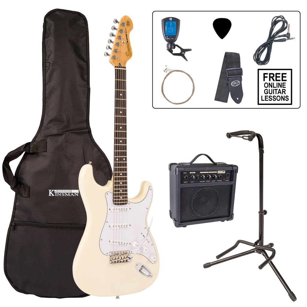 Encore E6 Electric Guitar Starter Package - Vintage White