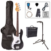 Encore E4 Bass Guitar Pack ~ Left Hand Black