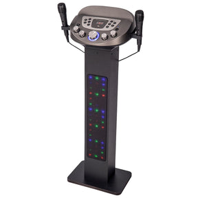 Easy Karaoke Smart Bluetooth® Pedestal Karaoke System with Light Effects + 2 Mics