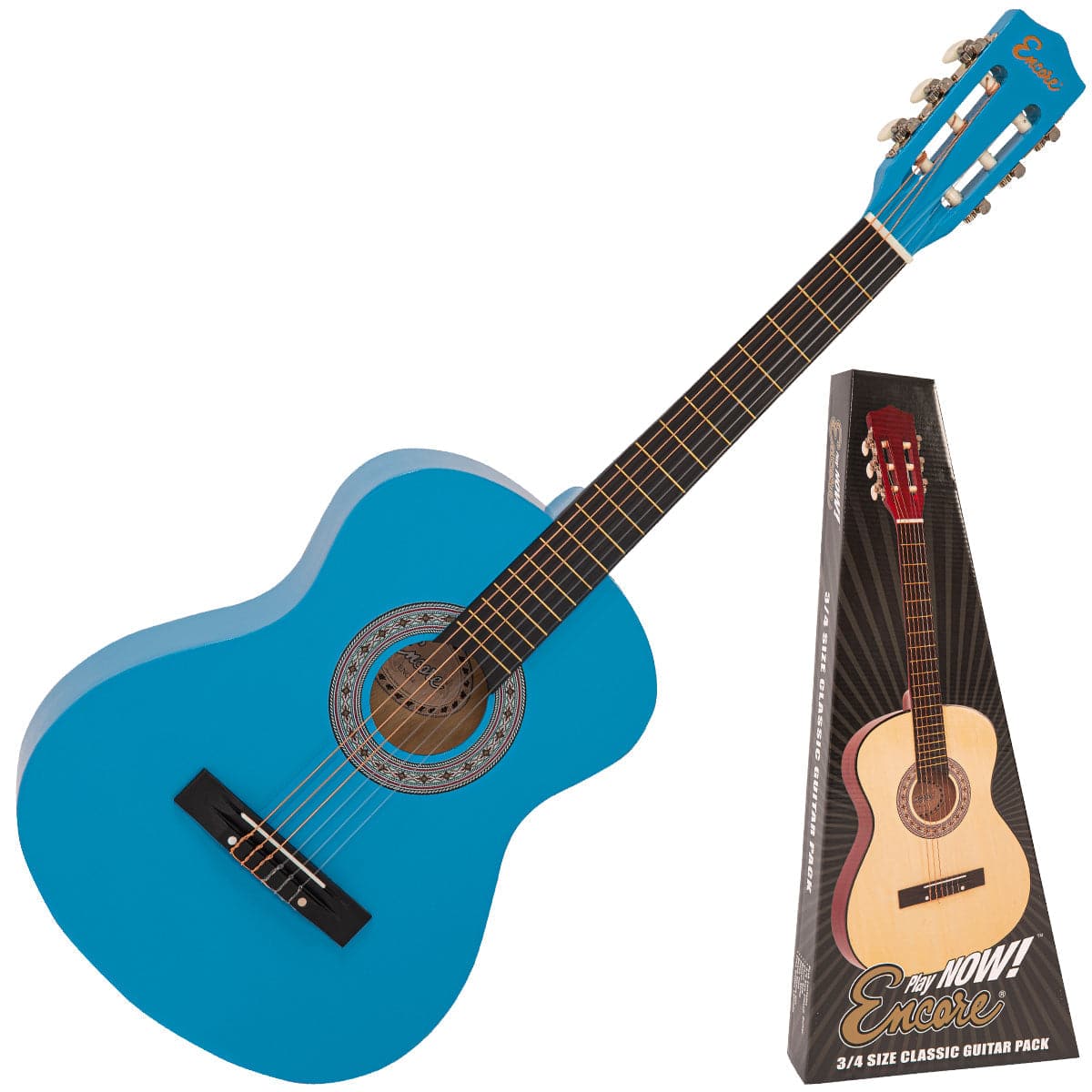 Encore 3/4 Size Classic Guitar Pack ~ Blue