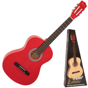 Encore Full Size Classic Guitar Pack ~ Red