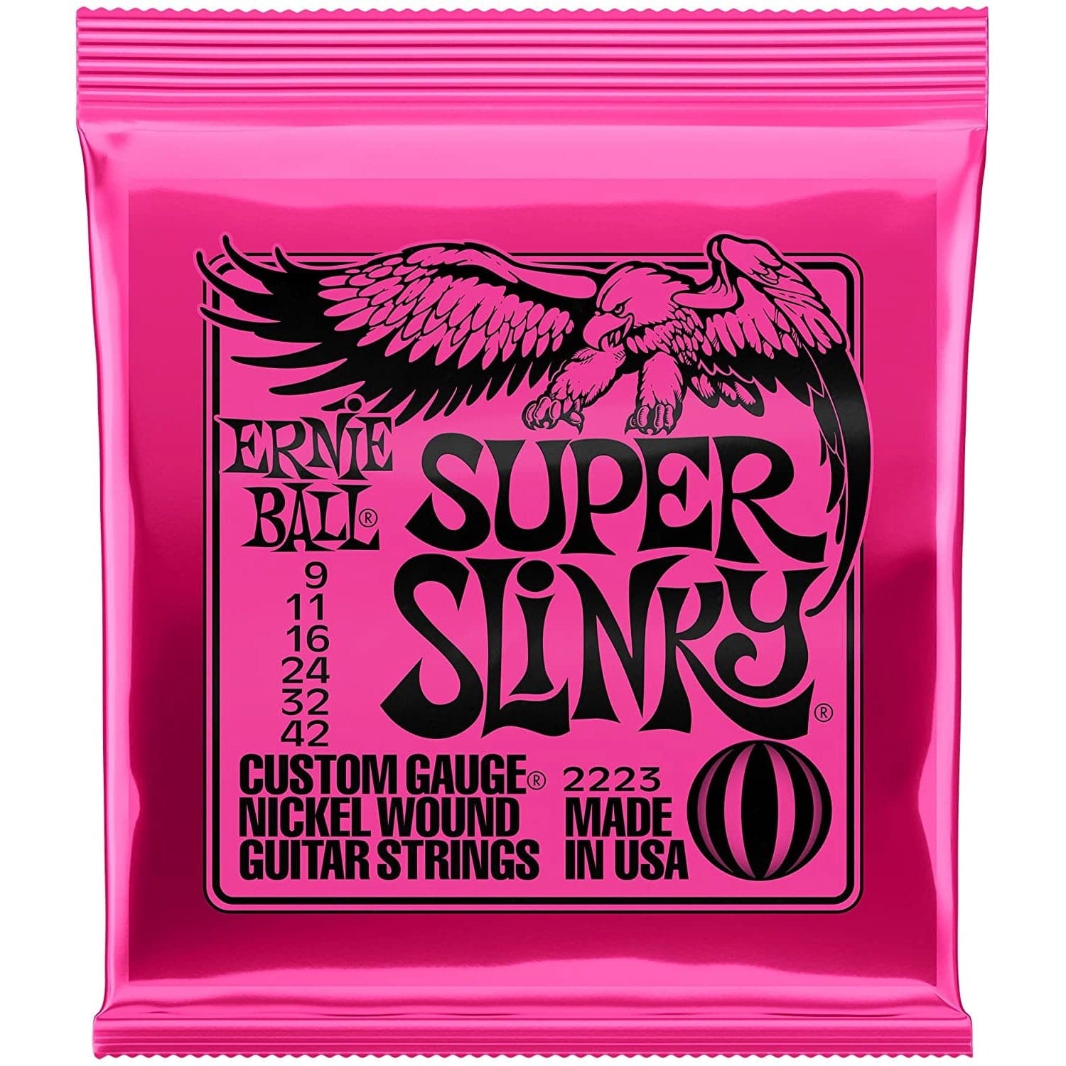 Ernie Ball Super Slinky Electric Guitar Strings 2223 9-42