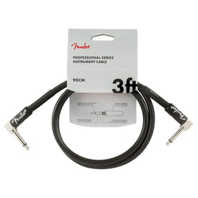 Fender Professional Series Instrument Cable - 90cm 3ft - Right Angle - Black