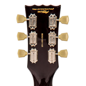 Vintage V100 Reissued Electric Guitar ~ Left Hand Flamed Ice Tea