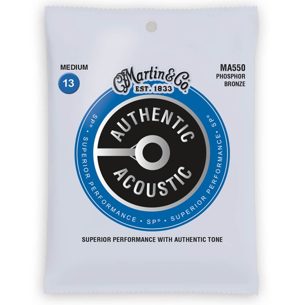 Martin Strings MA550 Phosphor Bronze Authentic Acoustic Guitar Strings Medium 13-56