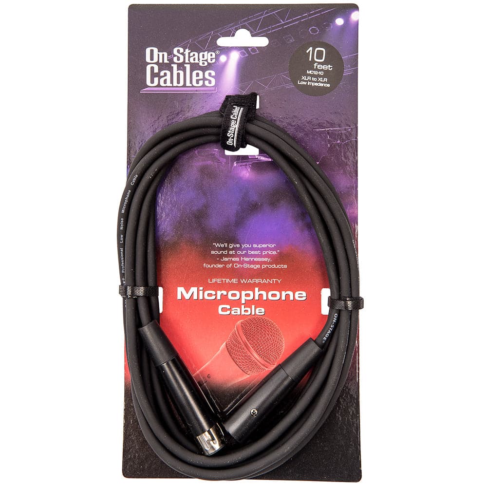 On-Stage Microphone Cable XLR-XLR - 10ft/3m