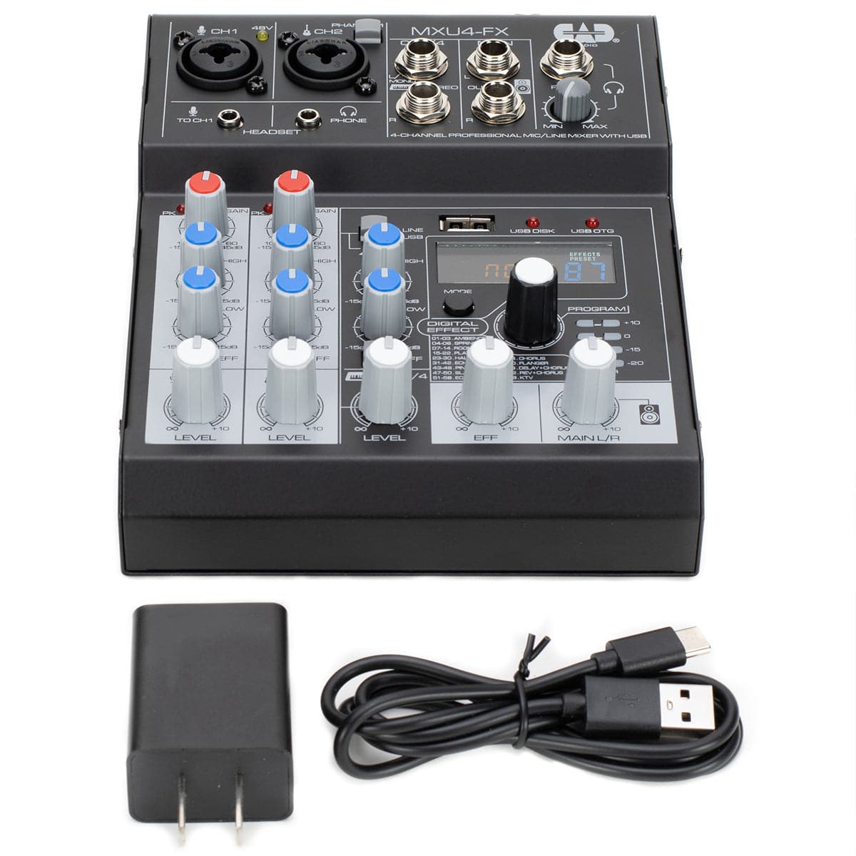 CAD 4 Channel Mixer with USB Interface & Digital Effects