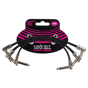 Ernie Ball Flat Ribbon Patch Cables - 6inch - 3 Pack
