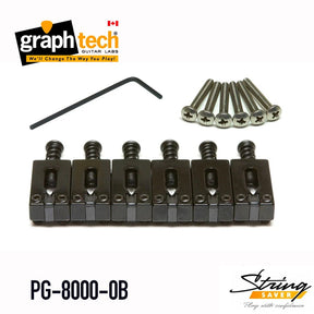 Graph Tech PG-8000-0B String Saver Saddle Set for Strat & Tele - Black