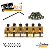 Graph Tech PG-8000-0G Gold String Saver Saddle Set for Strat & Tele