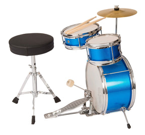 PP Drums Junior 3 Piece Drum Kit ~ Metallic Blue