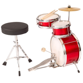 PP Drums Junior 3 Piece Drum Kit ~ Metallic Red