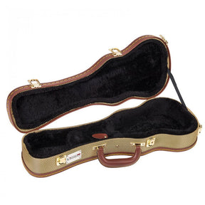 Kinsman Deluxe Tweed Wooden Ukulele Hard Case - Soprano