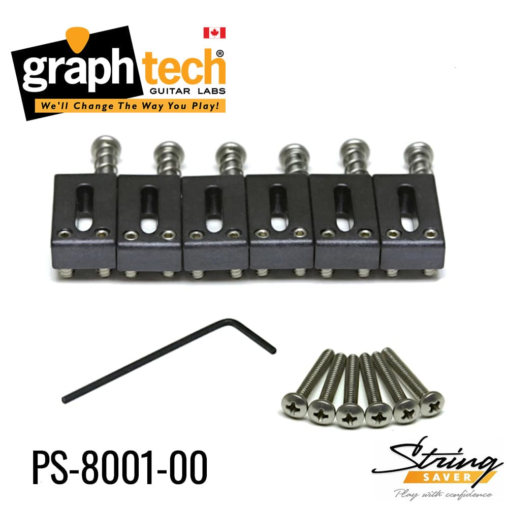Graph Tech PS-8001-00 String Saver Saddle Kit for Strat / Tele with Offset Intonation Screws