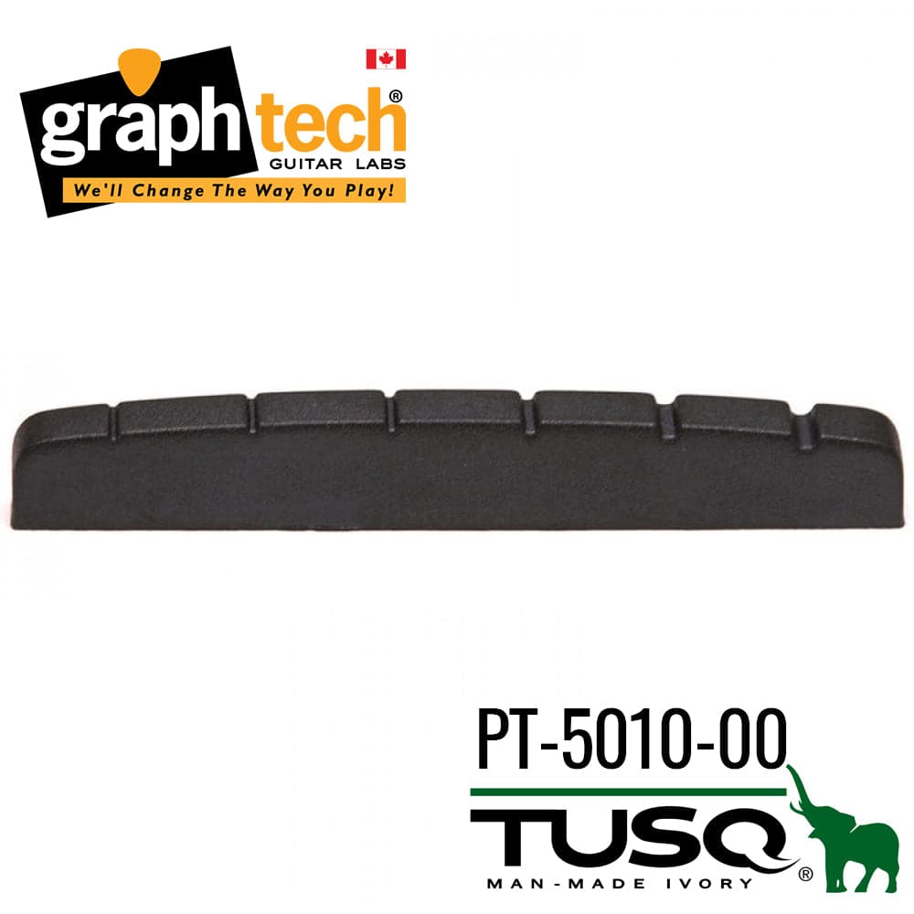 Graph Tech Black Tusq XL Flat Bottom Nut for Fender - Slotted (PT-5010-00)