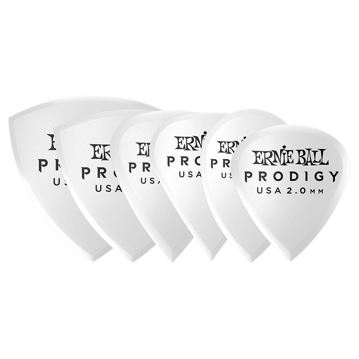 Ernie Ball 2.0mm White Prodigy Picks Multipack