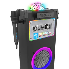 iDance 6-in-1 Wireless Karaoke Speaker with Disco Ball + 2x Disco LED Rings
