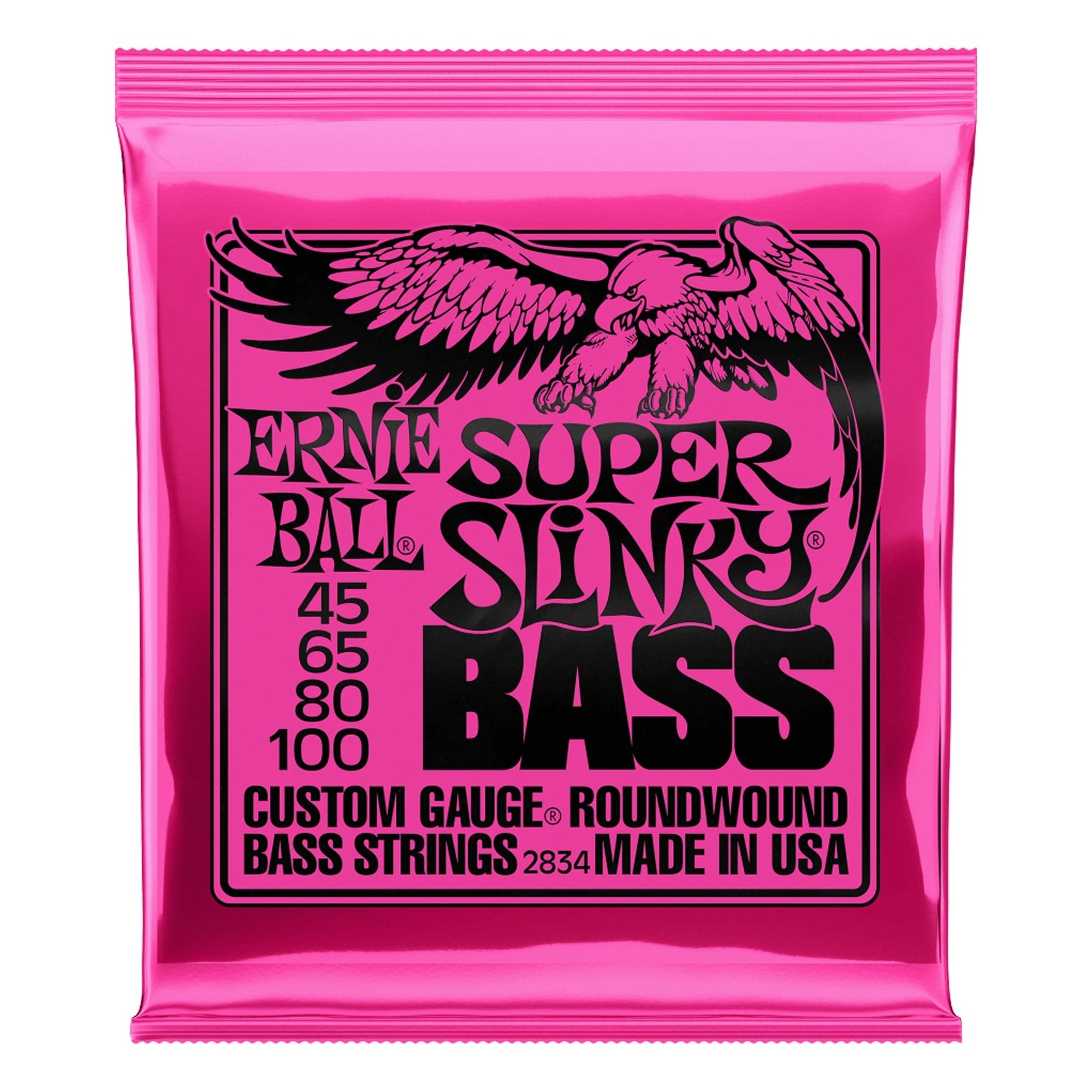 Ernie Ball Super Slinky Bass Guitar Strings - 45-100