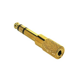Boston Gold Stereo Headphone Adapter - 3.5mm Female Jack to 6.3mm Male Jack