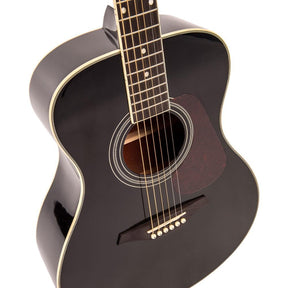 Vintage V300 Acoustic Folk Guitar Outfit ~ Black