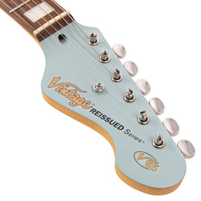 Vintage V65H ReIssued Hard Tail Electric Guitar ~ Satin Blue