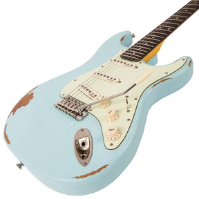 Vintage V6 ICON Electric Guitar ~ Distressed Laguna Blue