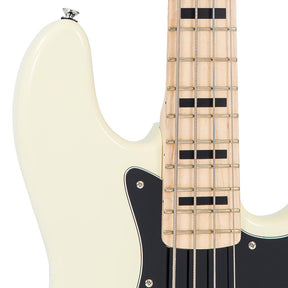 Vintage VJ74 ReIssued Maple Fingerboard Bass Guitar ~ Vintage White