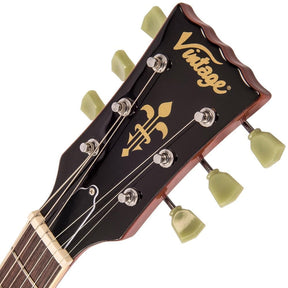Vintage VSA500 ReIssued Semi Acoustic Guitar ~ Honeyburst
