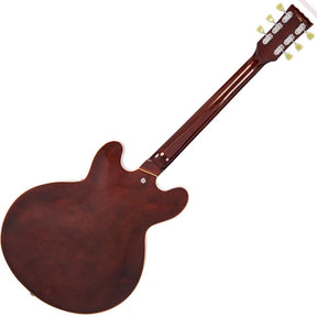 Vintage VSA500 ReIssued Semi Acoustic Guitar ~ Natural Walnut