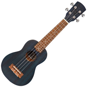 Laka Sapele Series Soprano Ukulele & Bag ~ Midnight Blue