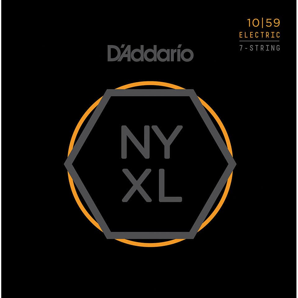 D'Addario NYXL1059 Nickel Wound 7-String Electric Guitar Strings - Regular Light - 10-59
