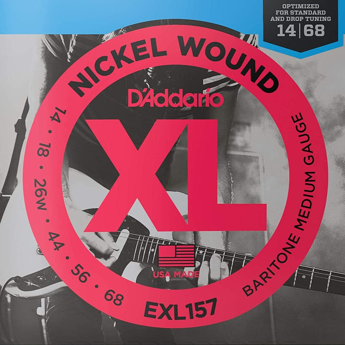 D'Addario EXL157 XL Electric Guitar Strings - Baritone - 14-68