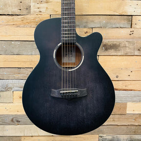 Tanglewood TWBB-SFCE Blackbird Folk Guitar Cutaway - Smokestack Black Satin - Electro Acoustic