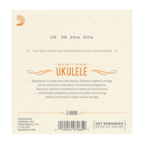 D'Addario Aquila EJ88B Nyltech Baritone Ukulele Strings