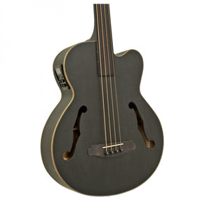Aria F2M/FL Medium Scale Fretless Bass - Stained Black