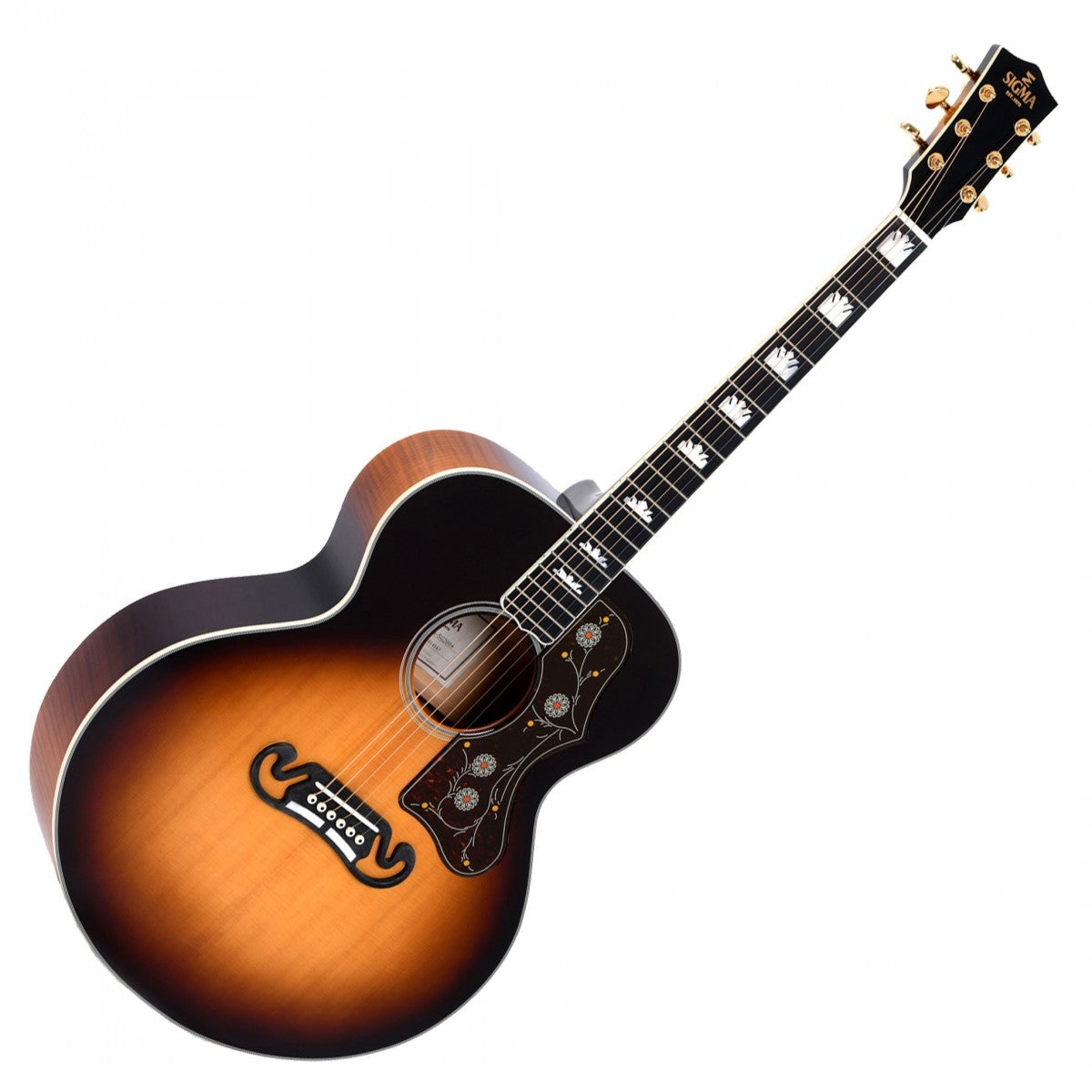 Sigma SG Series GJA-SG200 Jumbo Electro Acoustic Guitar - Vintage Sunburst with Case