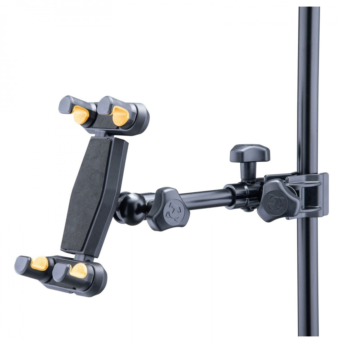 Hercules DG307B iPad & Tablet Holder Mic Stand Clamp - Fits 6.1"- 13" Tablets