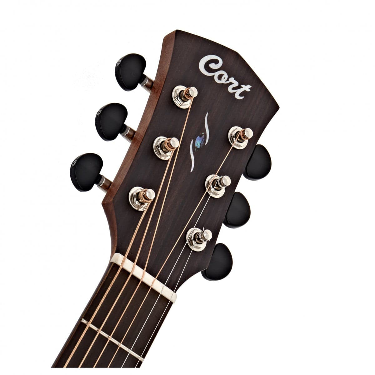 Cort Core Electro Acoustic Guitar - Solid Spruce - Trans Black with Case