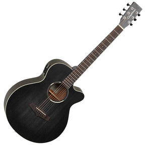 Tanglewood TWBB-SFCE Blackbird Folk Guitar Cutaway - Smokestack Black Satin - Electro Acoustic